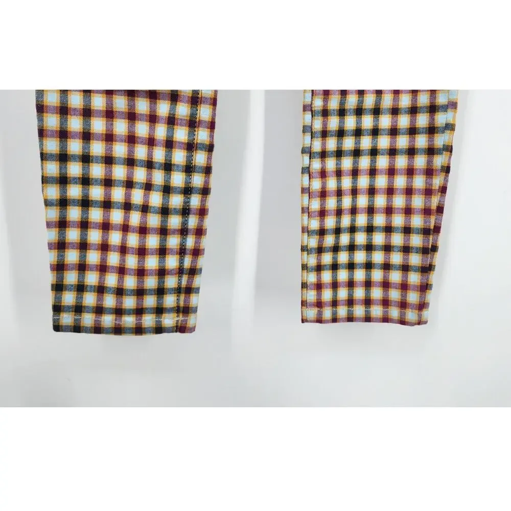 Free People Ella Kick‎ Skinny Plaid Pants Size 27